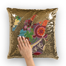 Load image into Gallery viewer, My Garden of Eden Sequin Cushion Cover
