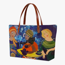 Load image into Gallery viewer, 191. Classic Diving Cloth Tote Bag with quaint tea drinking ladies
