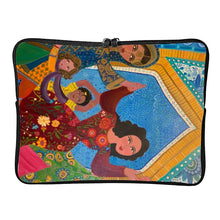 Load image into Gallery viewer, colorful laptop bag that reminds you to celebrate each day with a dance and a song!
